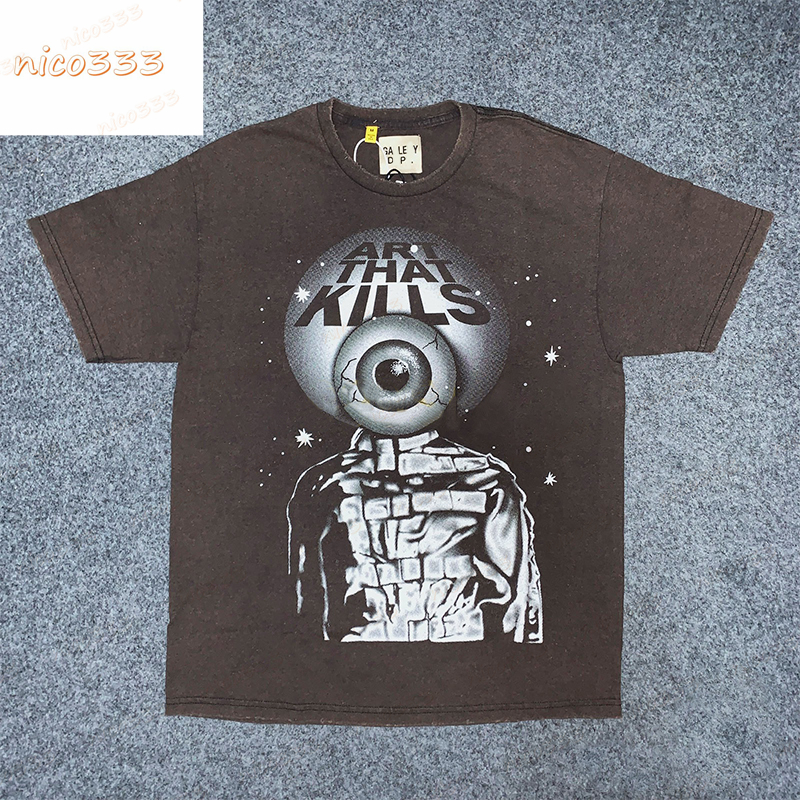 23ss New t shirt GA Depts eyeball letter print washed worn round neck loose cotton versatile men and women short sleeve, #01
23ss New t shirt GA Depts eyeball letter print washed worn round neck loose cotton versatile men and women short sleeve, #01