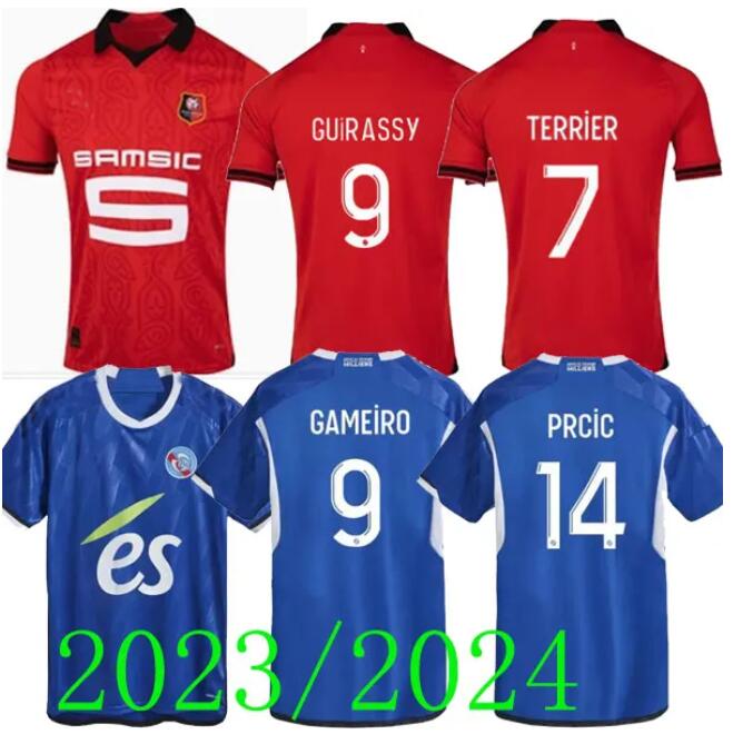 23 24 Stade Rennais Soccer Jersey RC Strasbourg DOKU 2023 Rennes BOURIGEAUD Maillots De Foot TRUFFERT TERRIER PLAYER AGUERD Football Shirt DIALLO BELLEGARDE home
23 24 Stade Rennais Soccer Jersey RC Strasbourg DOKU 2023 Rennes BOURIGEAUD Maillots De Foot TRUFFERT TERRIER PLAYER AGUERD Football Shirt DIALLO BELLEGARDE home