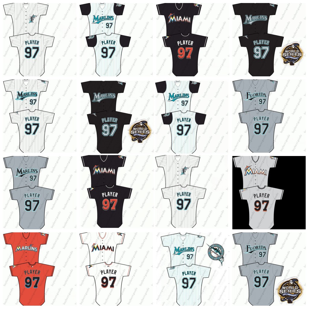 Florida Baseball Jersey Miguel Cabrera Ivan Rodriguez Dontrelle Willis Derrek Lee Mike Lowell Andre Dawson Gary Sheffield Juan Pierre Mike Piazza Jose Fernandez