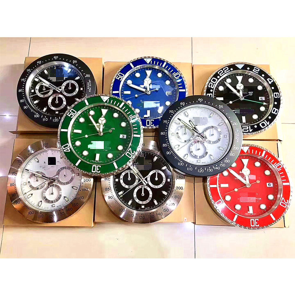 Wall Clocks Super Silent Clock Metal Modern Design Large Watch Home Stainless Steel Luminous The Date Will Work H250116OKHC