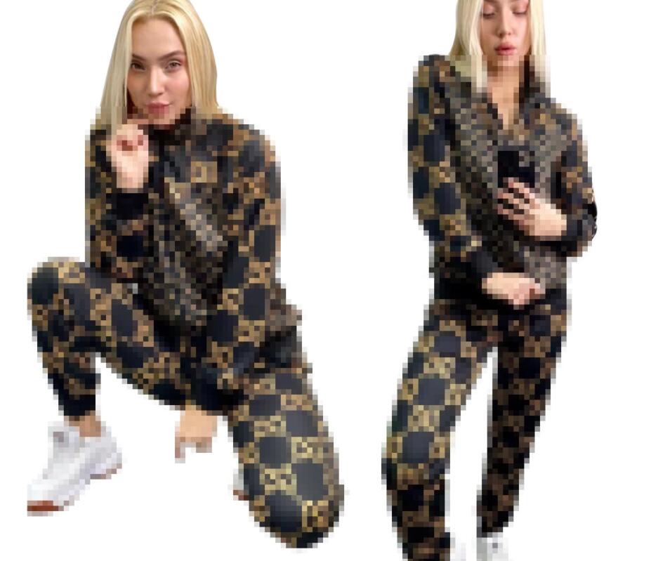 Designer Women's Tracksuits NEW G Luxury casual Sports Set Zipper Long Sleeve Set Jogger suits