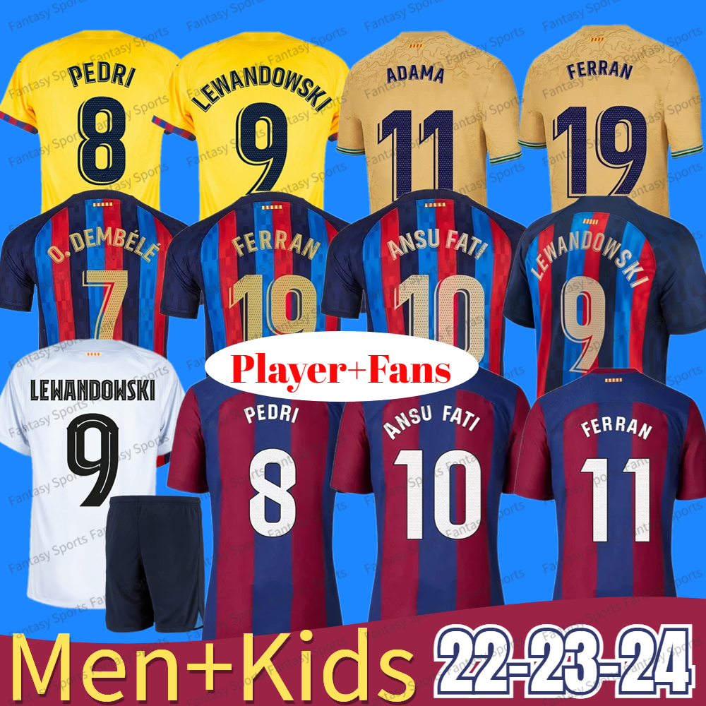 23 24 PEDRI LEWANDOWSKI Barca Soccer Jerseys GAVI #6 ANSU FATI De Futbol FERRAN 22 23 24 Camiseta RAPHINHA Football Shirt Men Barca Kit Kids Uniform, 23-24 men home-player
23 24 PEDRI LEWANDOWSKI Barca Soccer Jerseys GAVI #6 ANSU FATI De Futbol FERRAN 22 23 24 Camiseta RAPHINHA Football Shirt Men Barca Kit Kids Uniform, 23-24 men home-player