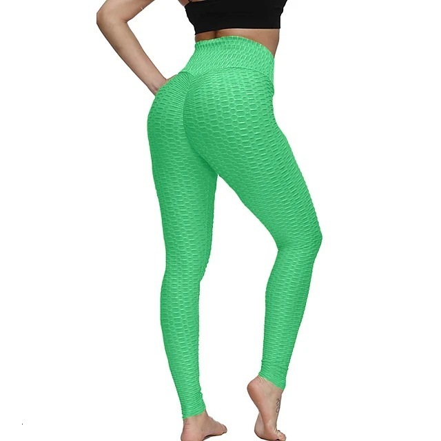Women's Leggings 17-color bubble pants mesh red INS hip jacquard yoga pants sports leggings women 230324