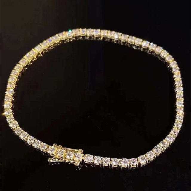 925 Sterling Silver Women Necklace Diamond Jewelry Hip Hop 3mm Tennis Chain Iced Out Vvs Moissanite Tennis Link Chain Necklace
925 Sterling Silver Women Necklace Diamond Jewelry Hip Hop 3mm Tennis Chain Iced Out Vvs Moissanite Tennis Link Chain Necklace