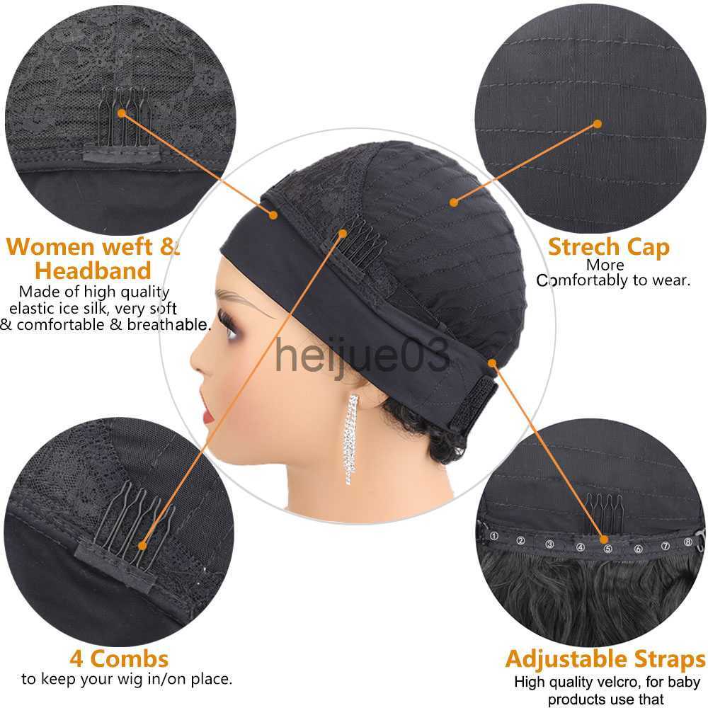 Synthetic Wigs Synthetic Headband Wig 6Inch Curly Women's Headband Wig Full Machine Made Glueless Short Hair Wigs For Black Women Daily Use x0715