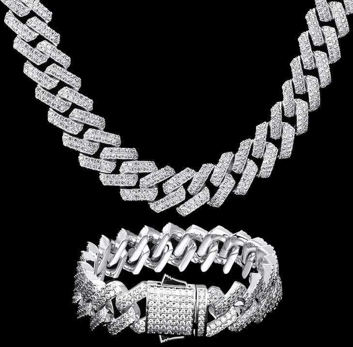Kibo 925 Silver Bracelet Necklace Set Iced Out Vvs Moissanite Sparkling Chain Necklace Jewelry Set for Woman
Kibo 925 Silver Bracelet Necklace Set Iced Out Vvs Moissanite Sparkling Chain Necklace Jewelry Set for Woman