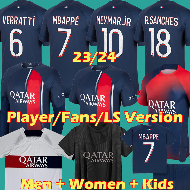 MBAPPE maillot 2023 2024 soccer Jerseys HAKIMI SERGIO RAMOS PsGs Player MARQUINHOS New Away KIMPEMBE black Long Sleeve 23 24 Women maillot de foot Kids full sets, 23 24 champion home
MBAPPE maillot 2023 2024 soccer Jerseys HAKIMI SERGIO RAMOS PsGs Player MARQUINHOS New Away KIMPEMBE black Long Sleeve 23 24 Women maillot de foot Kids full sets, 23 24 champion home