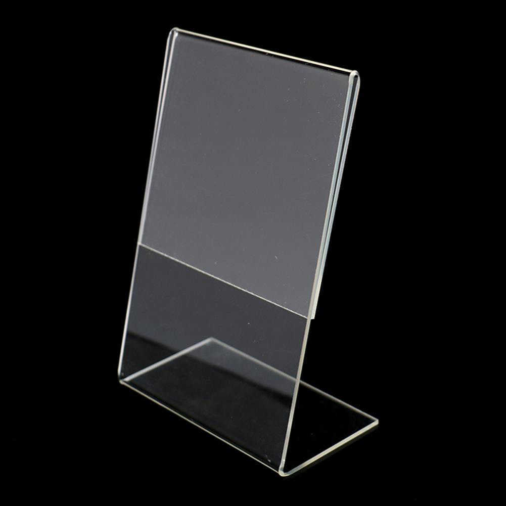 2 Size Transparent Acrylic Display Stand Desk Display Card Stand Office Business Shelf Clear Cards Stand Desktop Holder
