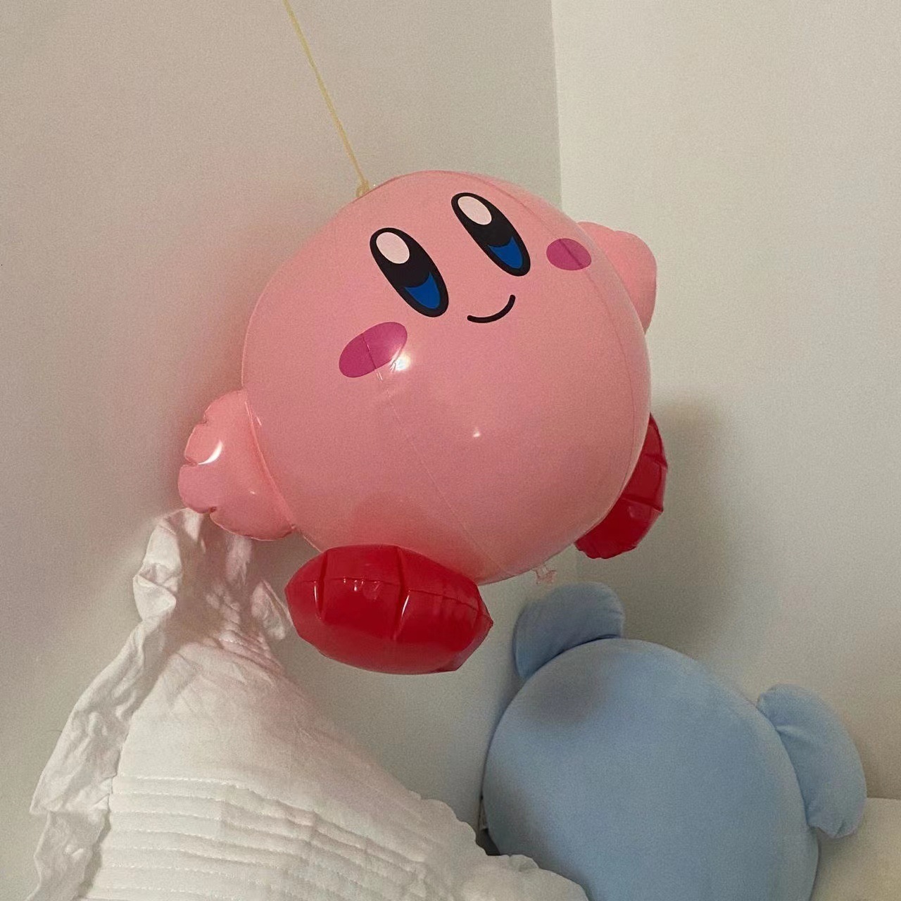 Party Balloons 1pcs cartoon star kirby anime figure kawaii stretch balloon 3D kirby silicone beach ball party toys kids birthday gift toys 230625