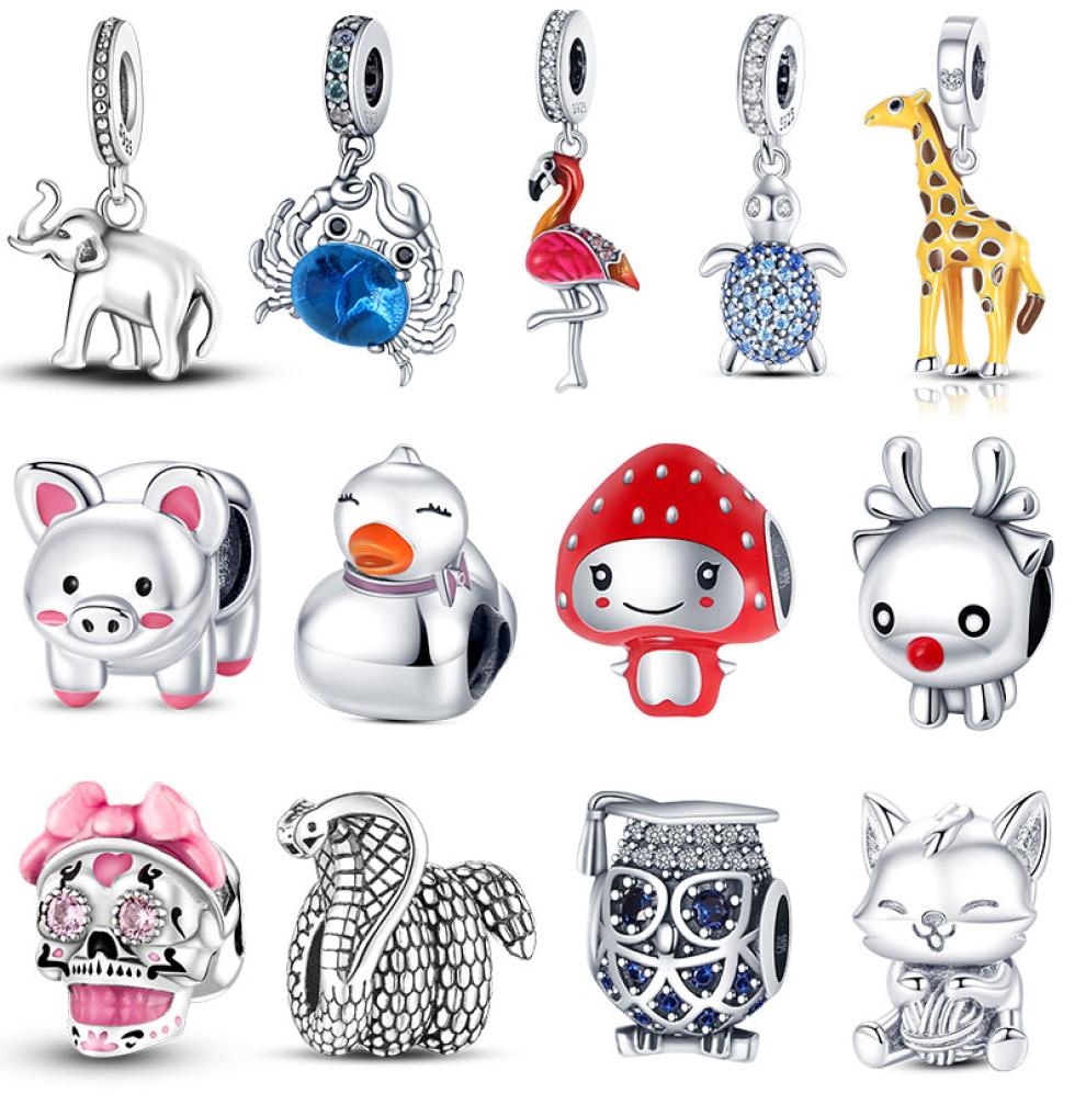 925 Silver Fit Charm 925 Bracelet Animal Elephant Duck Crab charms set Pendant DIY Fine Beads Jewelry5464431
925 Silver Fit Charm 925 Bracelet Animal Elephant Duck Crab charms set Pendant DIY Fine Beads Jewelry5464431