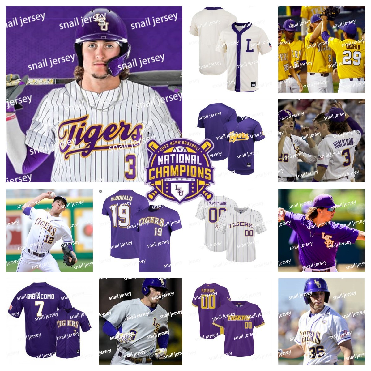 2023 NCAA Mens Custom LSU Tigers 47 Tommy White 18 Tre' Morgan 3 Dylan Crews #4 Jordan Thompson 8 Gavin Dugas 6 Brayden Jobert 24 Cade Beloso 22 Jared Jones Baseball Jersey, 11
2023 NCAA Mens Custom LSU Tigers 47 Tommy White 18 Tre' Morgan 3 Dylan Crews #4 Jordan Thompson 8 Gavin Dugas 6 Brayden Jobert 24 Cade Beloso 22 Jared Jones Baseball Jersey, 11