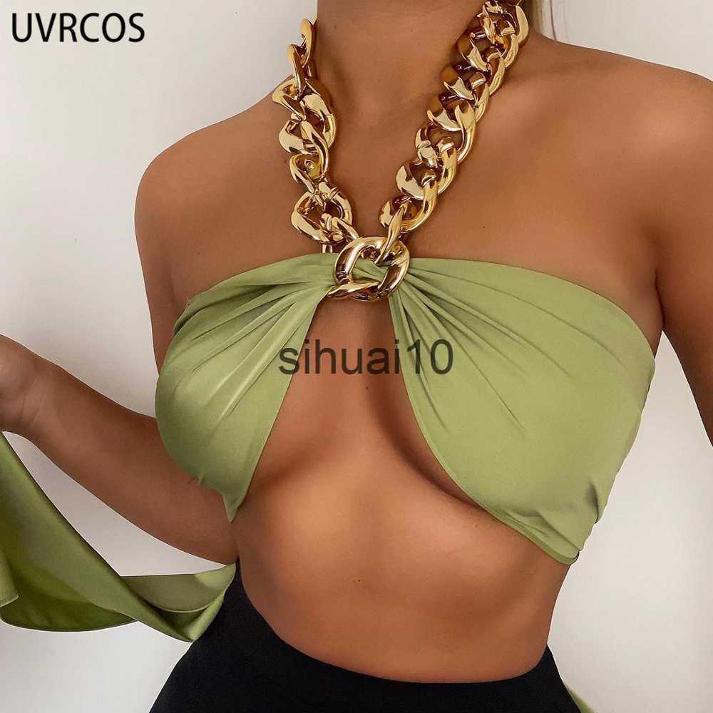 Women' T-Shirt UVRCOS Y2K Clothes 2021 Fashion Streetwear Women Cropped Metal Chain Halter Hollow Out Sexy Nightclub Bar Club Corset Tops Mujer J230627, White
Women' T-Shirt UVRCOS Y2K Clothes 2021 Fashion Streetwear Women Cropped Metal Chain Halter Hollow Out Sexy Nightclub Bar Club Corset Tops Mujer J230627, White