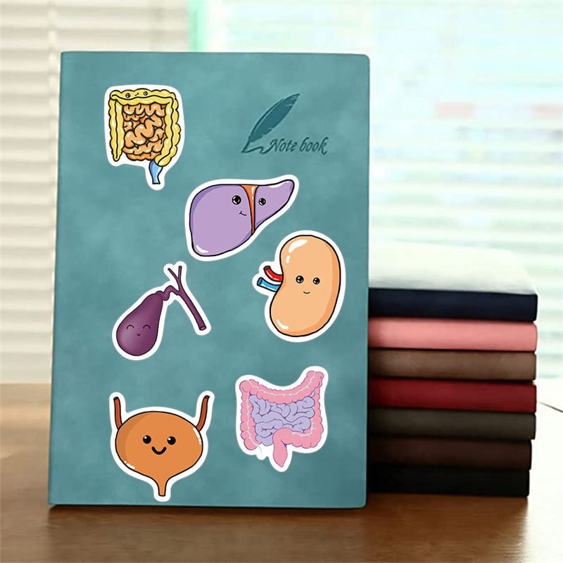 50Pcs Cartoon Human Organ Stickers Human Tissue Graffiti Kids Toy Skateboard Car Motorcycle Bicycle Sticker Decals