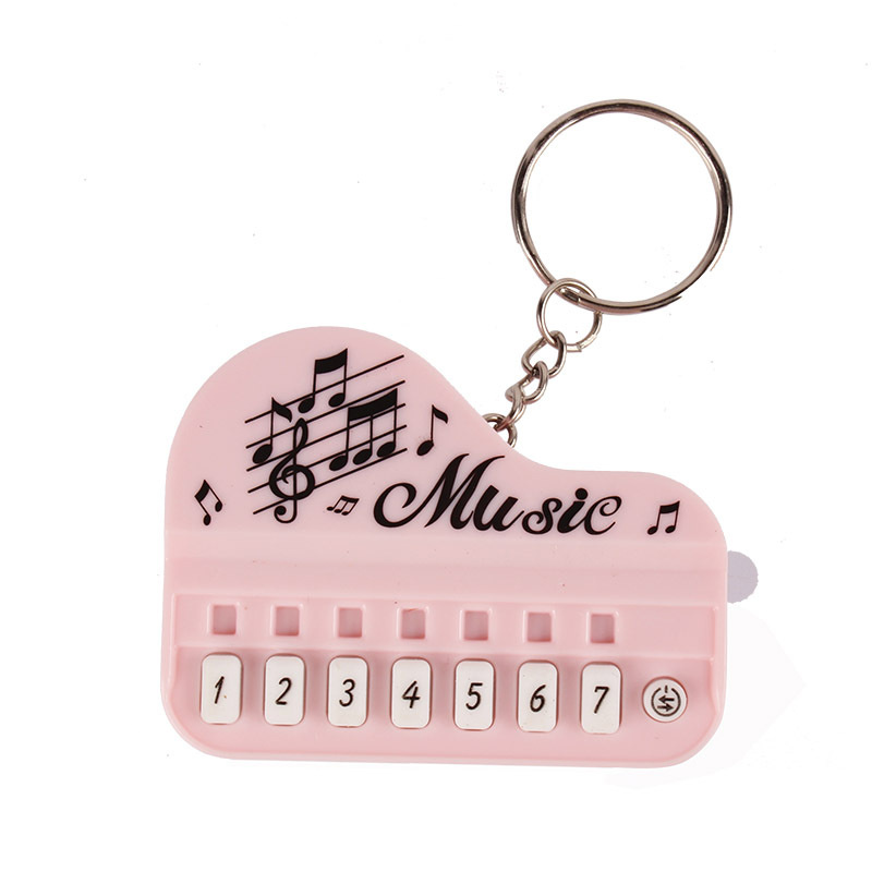 Mini Piano Keychain Portable Musical Instrument Toy Piano Keyring Electronic Keyboard Toys for Kids Halloween Christmas Gifts