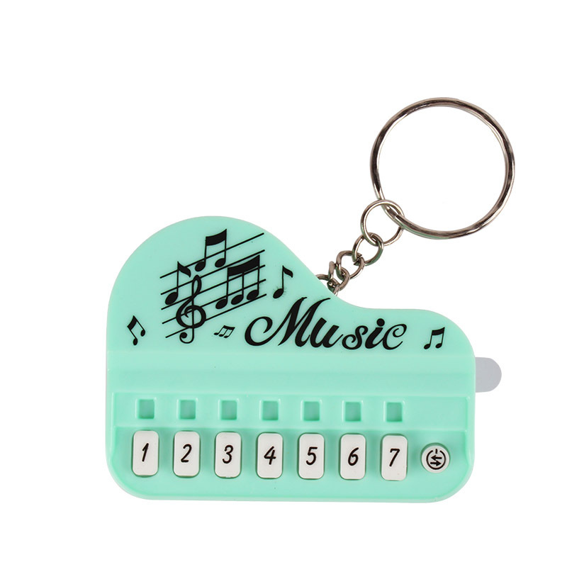 Mini Piano Keychain Portable Musical Instrument Toy Piano Keyring Electronic Keyboard Toys for Kids Halloween Christmas Gifts