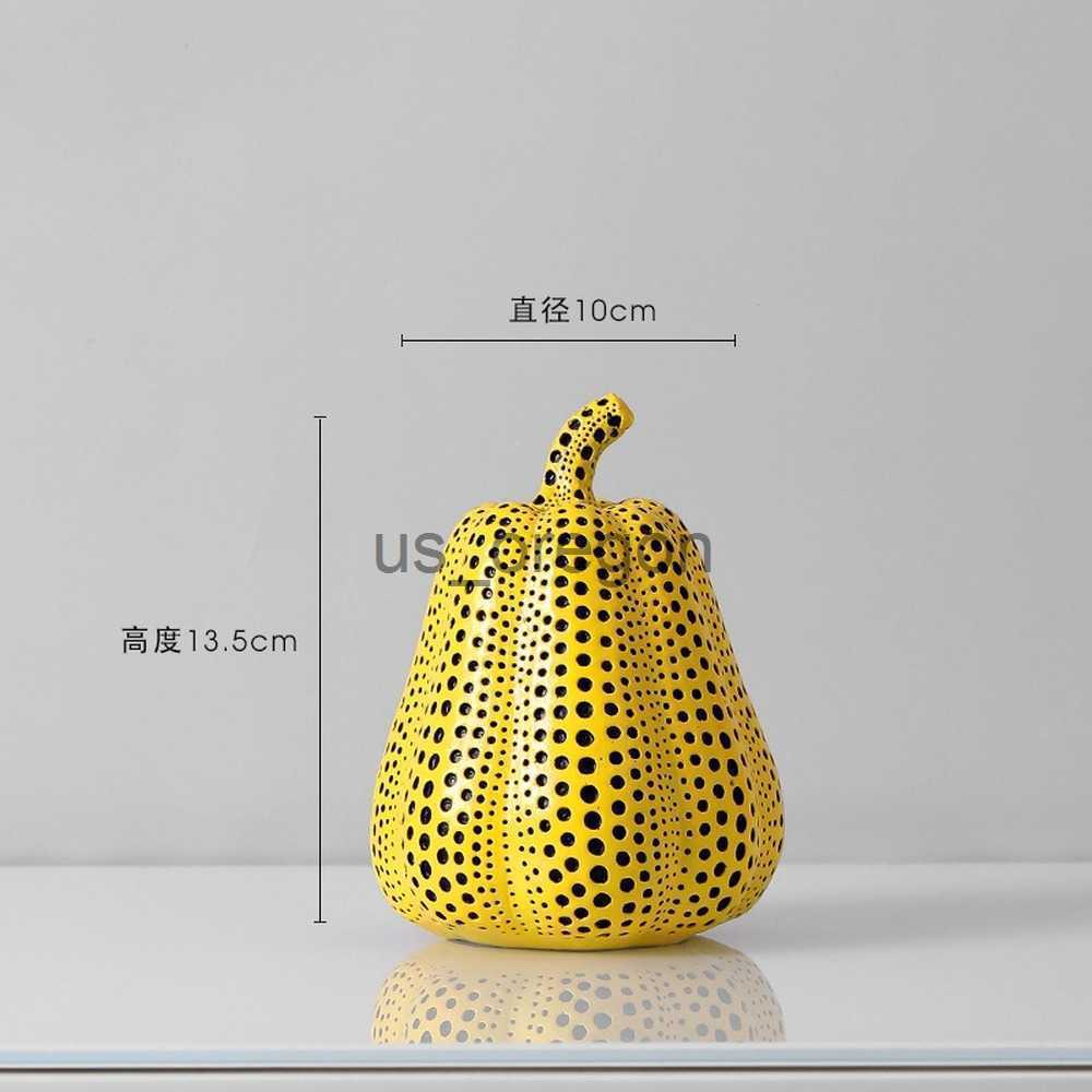Decorative Objects Figurines Yayoi Kusama Wave Point Pumpk Abstract Statue Ornaments Room Resin Figurine Desk Adornment Home Decoration Modern Home De