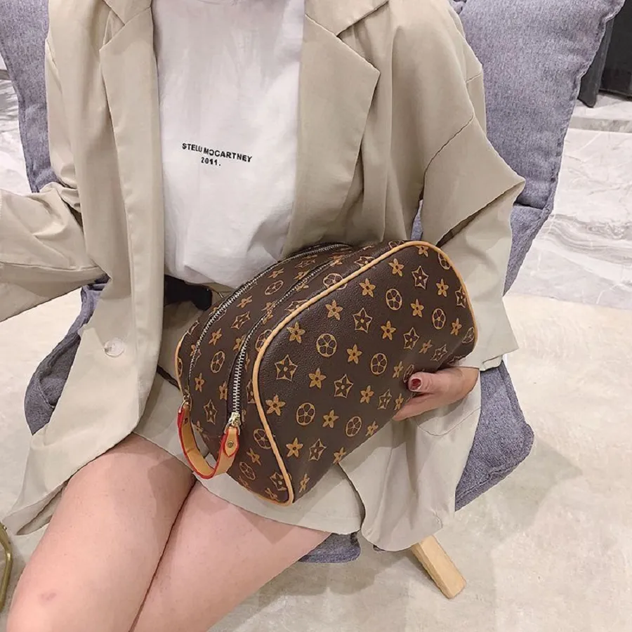 Classic Luxury designer Double zipper men travelling toilet bag designers women wash large capacity cosmetic bags toiletry Pouch makeup bags purse AA