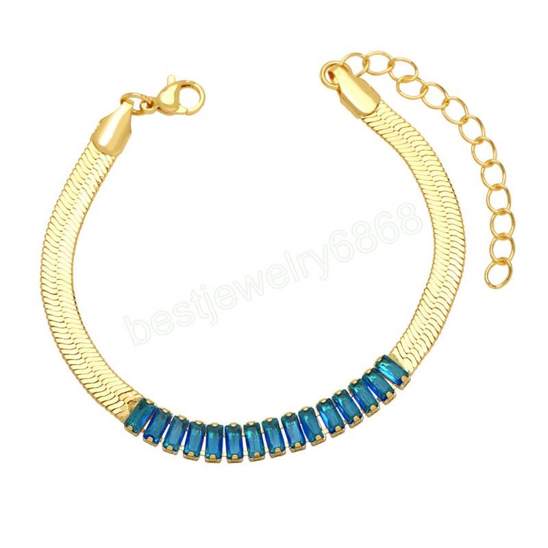 6mm White/Green/Black Zircon Tennis Bracelets For Women Men Gold Color Chain Bracelet New Hip Hop Jewelry Accessories