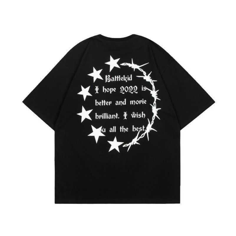 Original American Retro Thorn Letter Printed Short Sleeve T-shirt for Men and Women Summer 2022 New Couple Top Trend, White 260g
Original American Retro Thorn Letter Printed Short Sleeve T-shirt for Men and Women Summer 2022 New Couple Top Trend, White 260g