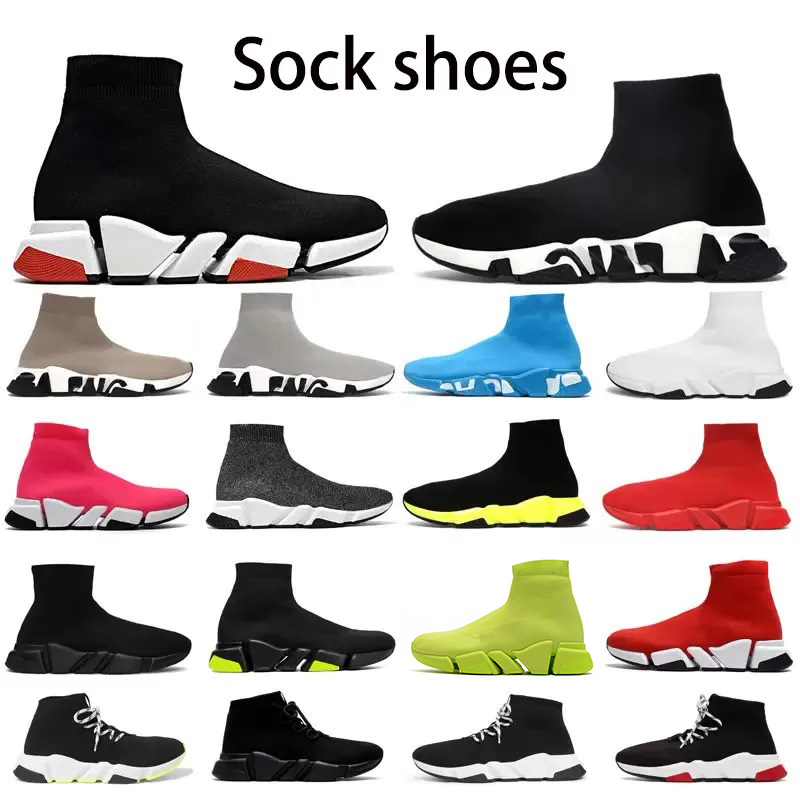 

Designer sock shoes men women Graffiti Beige speed runner flat platform Knit Boots Ankle Platform Triple Black White S Red Beige Casual Sneakers Socks Trainers, 19#