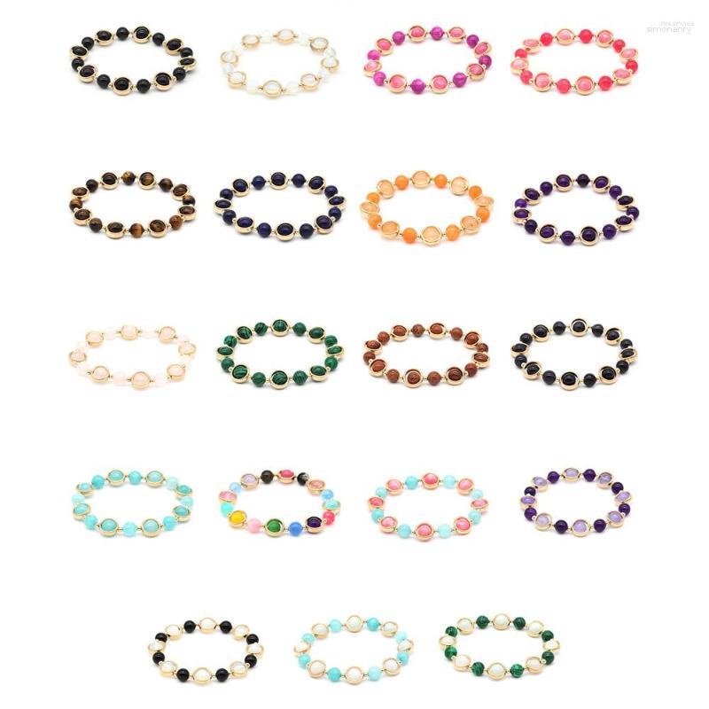 Strand High Quality Bule Sand Tiger Eye Opal Bracelets Natural Stone Round Beads Elasticity Rope Men Women Bracelet Mixed Gold Color
Strand High Quality Bule Sand Tiger Eye Opal Bracelets Natural Stone Round Beads Elasticity Rope Men Women Bracelet Mixed Gold Color