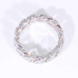 Custom Moissanite Cuban Ring S925 Silver with 2rows Hip Hop Mens White Gold Plated Vvs Diamond Rings