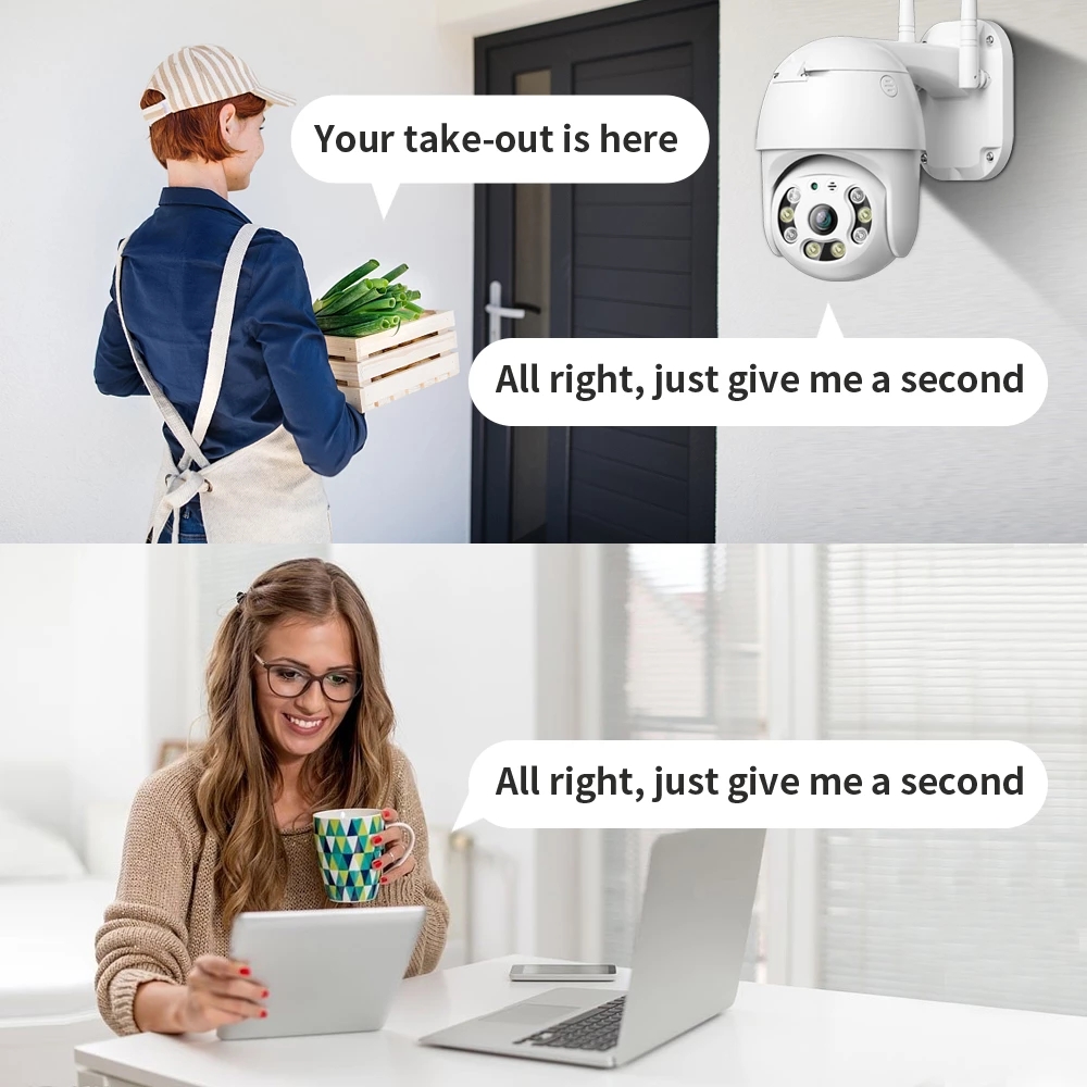 A12 Waterproof Wifi Wireless IP Cameras PTZ Webcam Security Camera Smart Home 1080P Two Way Talk LED Night Vision Motion Detection Video Camcorder