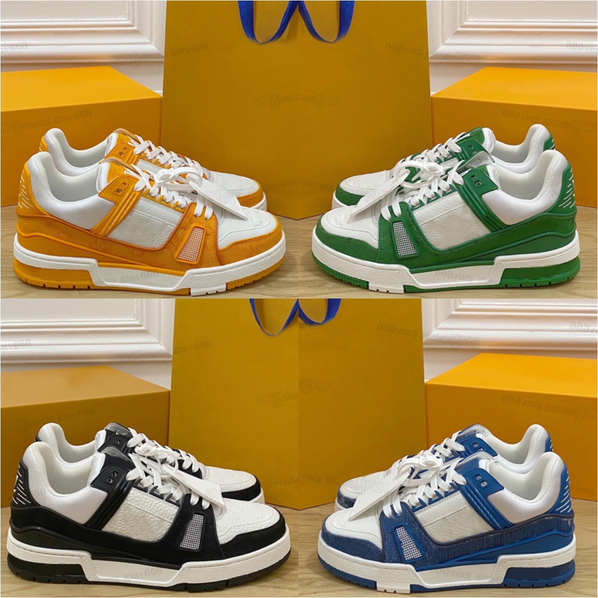 Luxury designer casual shoes Embossed Trainer Sneaker triple white pink sky blue black green yellow denim low virgil overlays mens sneakers women trainers EUR 36-45
Luxury designer casual shoes Embossed Trainer Sneaker triple white pink sky blue black green yellow denim low virgil overlays mens sneakers women trainers EUR 36-45