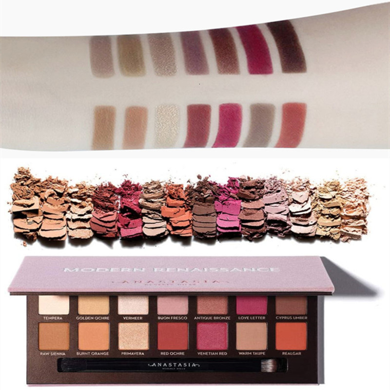 Eye Shadow Makeup 14 Colors shadow Palette Set Renaissance Soft Glam Matte Shimmer Earth Color Waterproof Lasting Fine Pigment Board 230211
