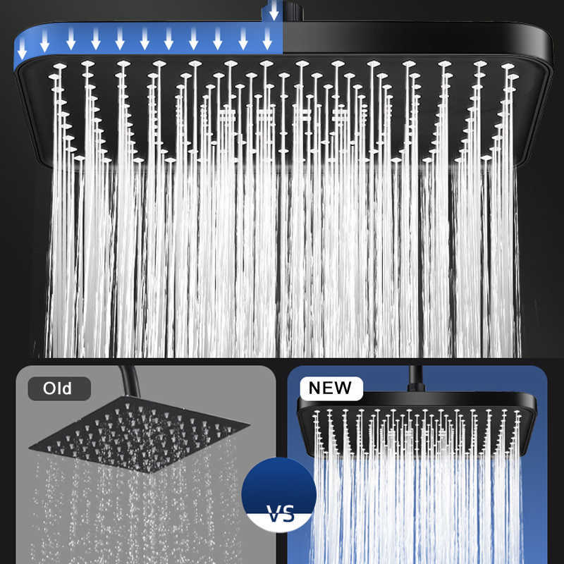 Bathroom Shower Heads Large High Pressure Rainfall Shower Head Bathroom Rain Showerhead Top Ceiling Shower Head Shower Accessories R230627