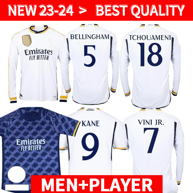 23 24 long BELLINGHAM Soccer Jerseys VALVERDE VINI JR Madrids 2023 2024 RODRYGO KANE Fan Player version Mordric CAMAVINGA Football shirts kit HALA men kids uniform, 2324 home
23 24 long BELLINGHAM Soccer Jerseys VALVERDE VINI JR Madrids 2023 2024 RODRYGO KANE Fan Player version Mordric CAMAVINGA Football shirts kit HALA men kids uniform, 2324 home