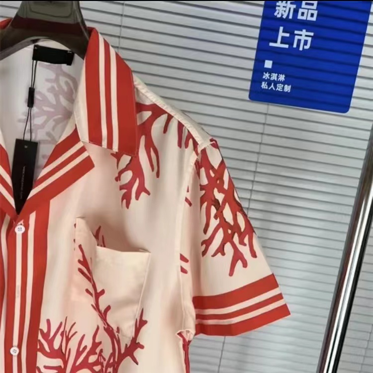 Designer Shirt Mens Button Up print bowling shirt Hawaii Floral Casual Shirts Men Slim Fit Short Sleeve Dress Hawaiian t-shirt M-3XL U17