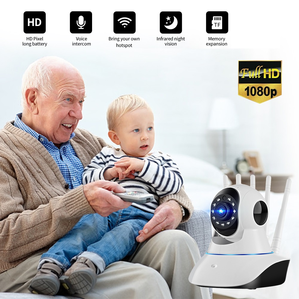 A1 Mini Wifi Wireless IP Surveillance Camera Smart Home Security Baby Monitor CCTV 1080P 360 Rotate LED Night Vision Motion Detection Camcorder Video 