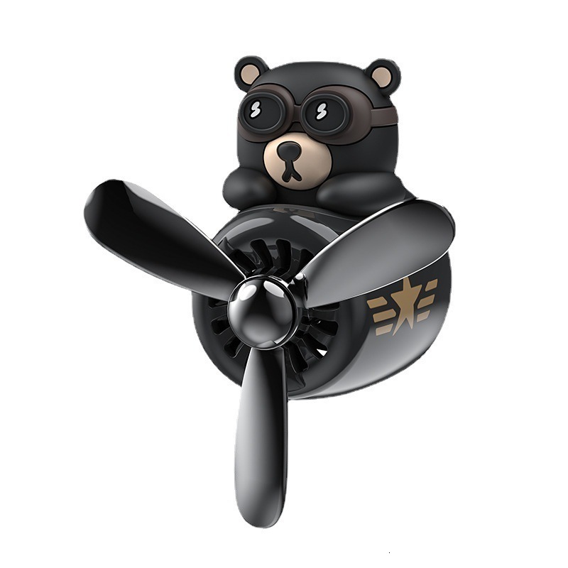 Car Air Freshener Aroma Pilot Rotating Propeller Air Outlet Fragrance Flavor Bear Pilot Car Accessories