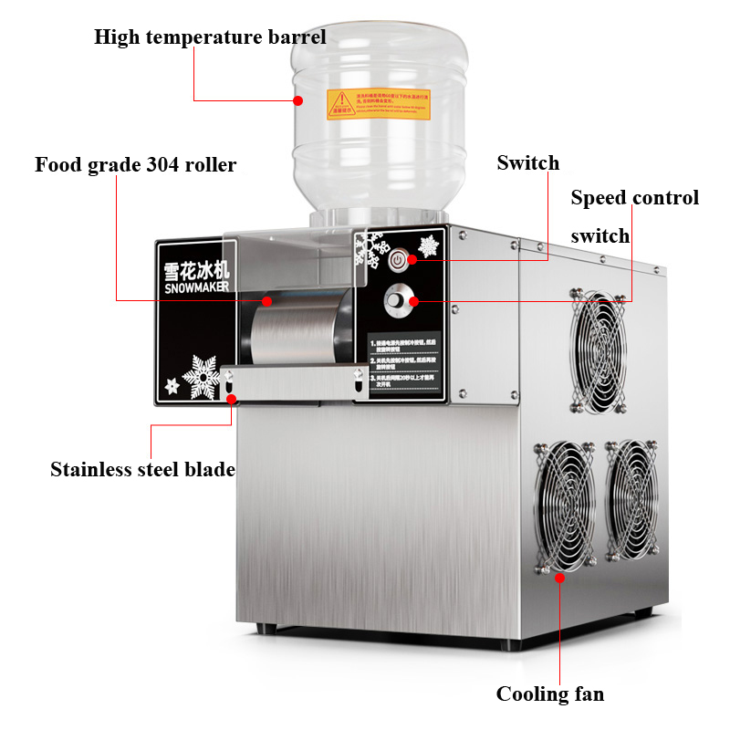 Mini type Korea Bingsu Machine Commercial Snowflake Ice Machine Snowflake Crusher Snow Ice Maker Ice Shaver Machine