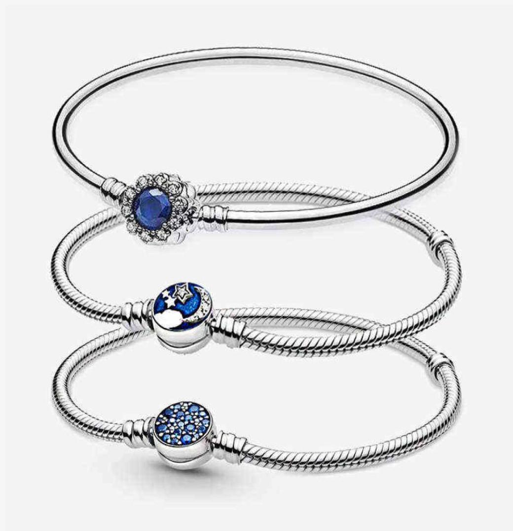 Fine 925 Sterling Silver Bracelet Blue Zircon Clasp Chain Star Moon Fit Original Bead Women Birthday Jewelry Gift8936416
Fine 925 Sterling Silver Bracelet Blue Zircon Clasp Chain Star Moon Fit Original Bead Women Birthday Jewelry Gift8936416
