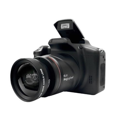 2024 16MP Digital Camera SLR Professional DSLR XH05S with 2.4 Inch Screen Full HD Video Waterproof Black for Home Use