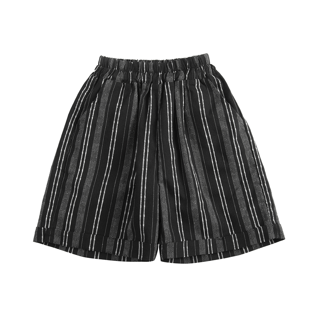 High quality children's shorts, new summer youth boy clothing, elastic waist, loose waist, striped design, suit pants, cotton fabric, Korean style baby clothing, ages 2 to 14, Black
High quality children's shorts, new summer youth boy clothing, elastic waist, loose waist, striped design, suit pants, cotton fabric, Korean style baby clothing, ages 2 to 14, Black