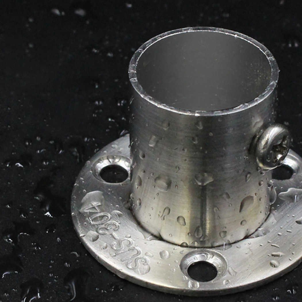 2Pcs Cabinet Clothes Closet Rod Bracket Wardrobe Clothes Tube Pole End Support Flange Socket Furniture Hardware Stand