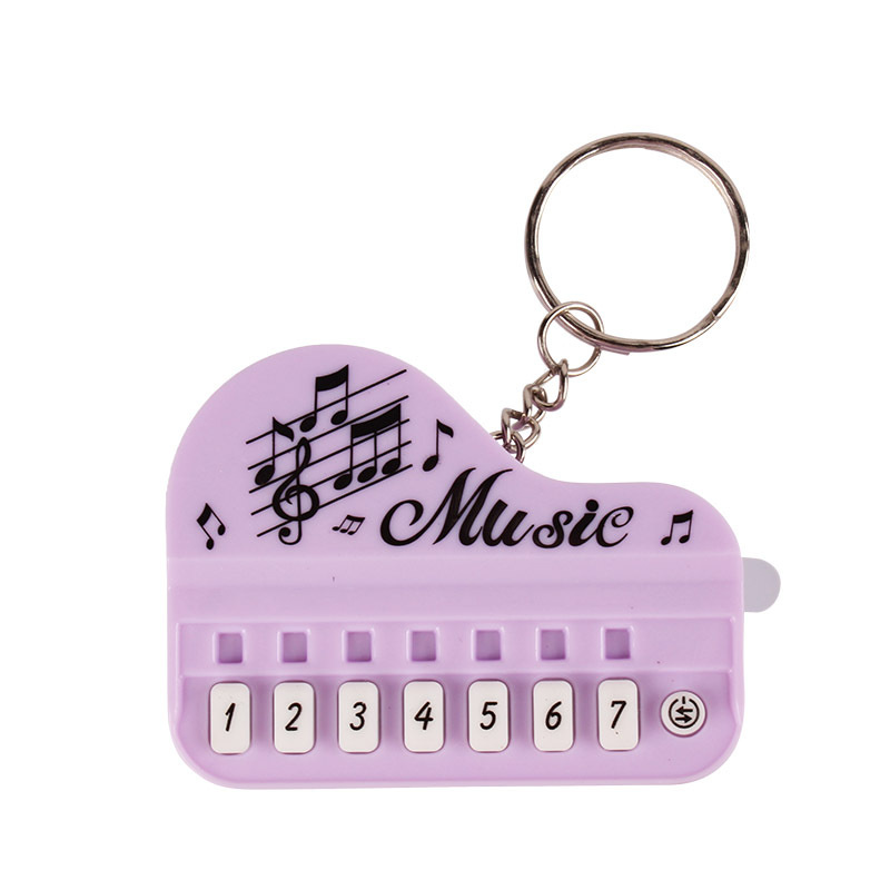 Mini Piano Keychain Portable Musical Instrument Toy Piano Keyring Electronic Keyboard Toys for Kids Halloween Christmas Gifts