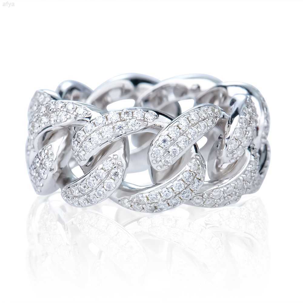 Hip Hop Style 925 Silver Sterling with Two Rows Vvs Moissanite Cuban Rings for Men 
Hip Hop Style 925 Silver Sterling with Two Rows Vvs Moissanite Cuban Rings for Men