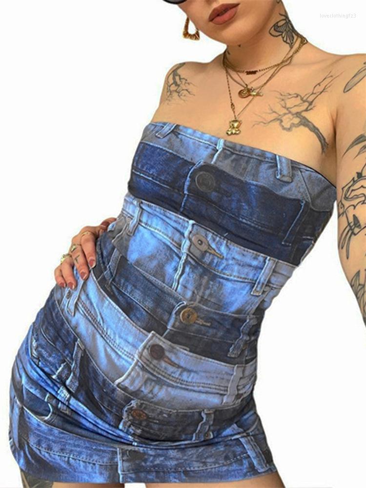 Casual Dresses Women Denim Bodycon Dress Y2k Sexy Novelty Patchwork Fashion Strapless Backless Splicing Slim Fit Mini Jean Club Party, Black
Casual Dresses Women Denim Bodycon Dress Y2k Sexy Novelty Patchwork Fashion Strapless Backless Splicing Slim Fit Mini Jean Club Party, Black