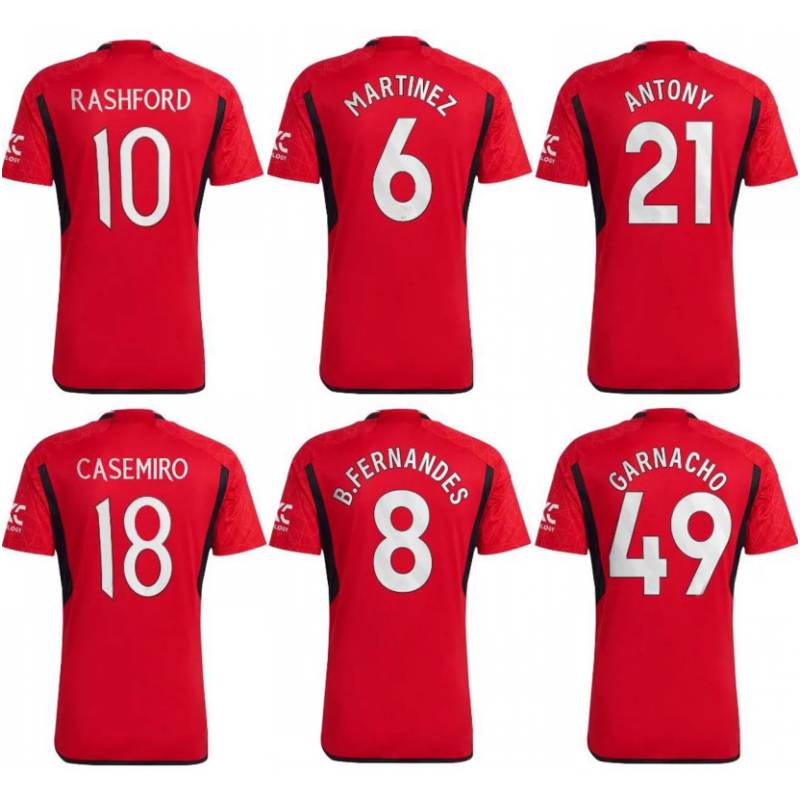 2023/24 United B.FERNANDES Soccer jerseys 2024 MAGUIRE MARTINEZ RASHFORD ERIKSEN Shirt Mens CASEMIRO R.VARANE ANTONY SANCHO GARNACHO Kids kit Football Uniforms, Home+patch2
2023/24 United B.FERNANDES Soccer jerseys 2024 MAGUIRE MARTINEZ RASHFORD ERIKSEN Shirt Mens CASEMIRO R.VARANE ANTONY SANCHO GARNACHO Kids kit Football Uniforms, Home+patch2