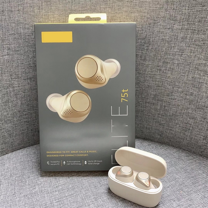 New Jabras Elite 75T TWS Wireless Bluetooth Earphones for Sports and Music Support IPX55 Dustproof and Waterproof Earbuds Epacket Free