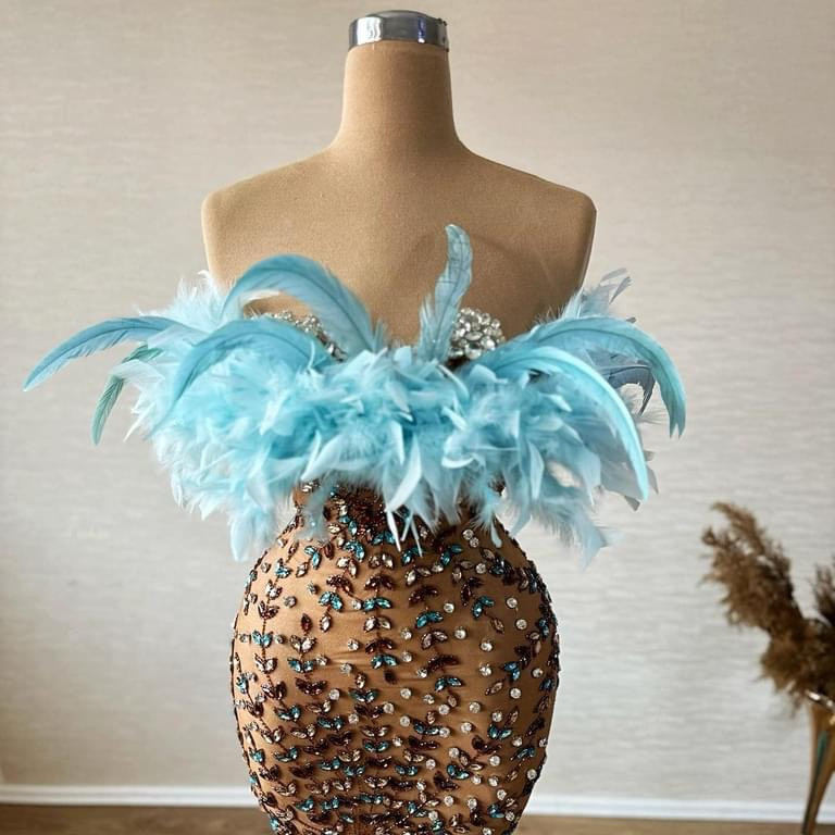 2023 Plus Size Arabic Aso Ebi Mermaid Luxurious Prom Dress Beaded Crystals Evening Formal Party Second Reception Birthday Engagement Gowns Dress ZJ202