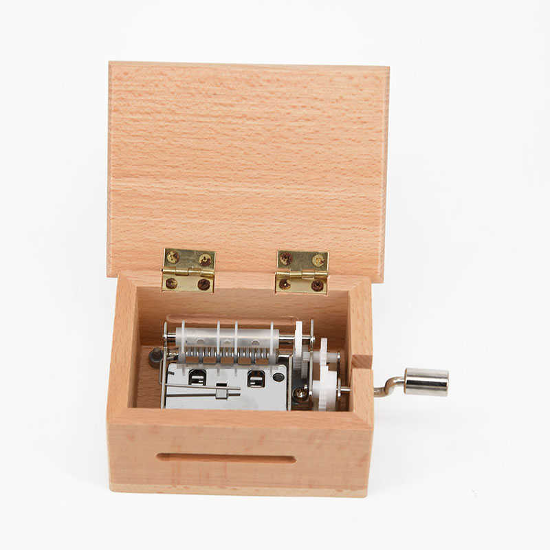 Hand-Cranked Music Box Wooden Box With Hole Puncher And Paper Tapes Creative Diy Log Color Can Compose Music Box Special Gifts