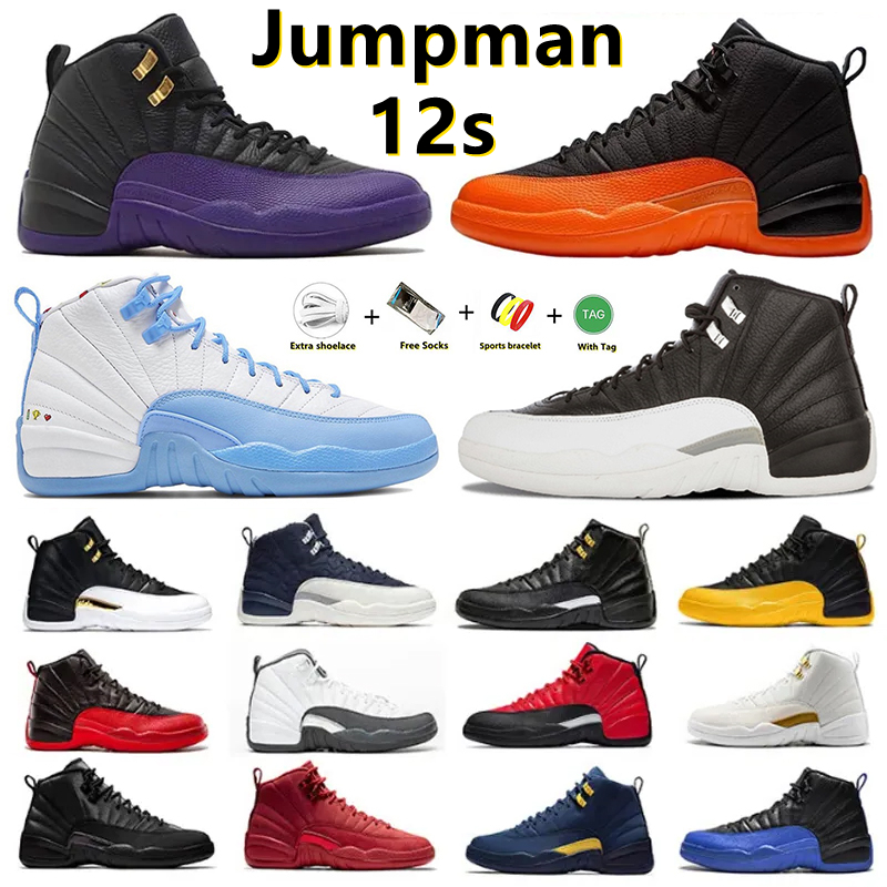 Jumpman 12 12s Mens Basketball Shoes Brilliant Orange Playoffs Bulls Black Taxi Cherry Field Purple Royalty Stealth University Blue Gold Trainers Sports Sneakers, Color#9
Jumpman 12 12s Mens Basketball Shoes Brilliant Orange Playoffs Bulls Black Taxi Cherry Field Purple Royalty Stealth University Blue Gold Trainers Sports Sneakers, Color#9