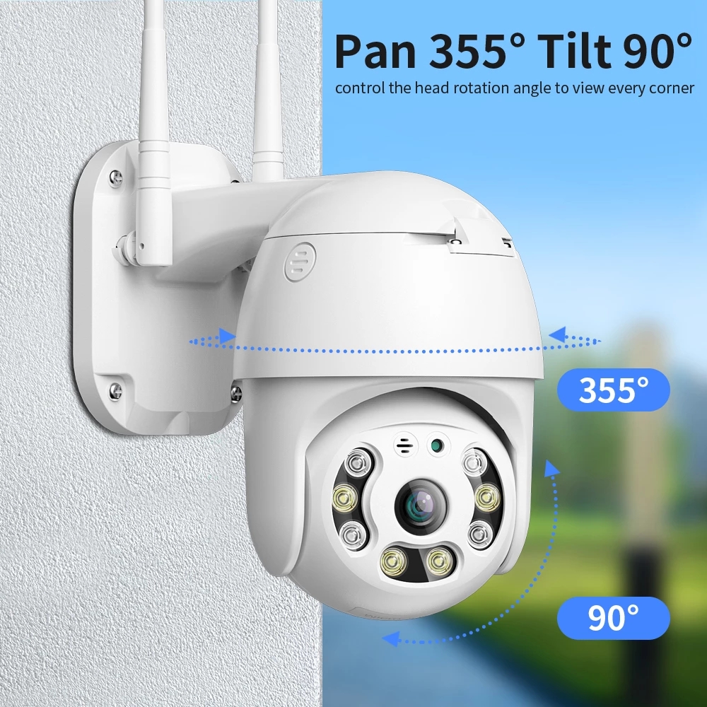 A12 Waterproof Wifi Wireless IP Cameras PTZ Webcam Security Camera Smart Home 1080P Two Way Talk LED Night Vision Motion Detection Video Camcorder
