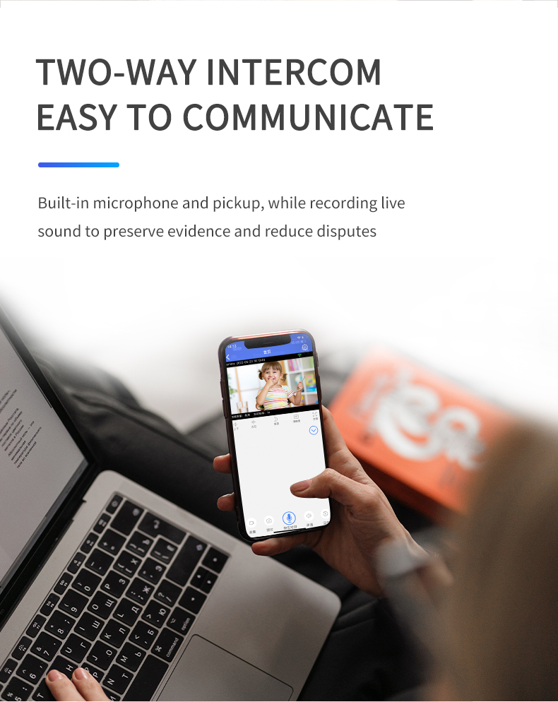 A5 Two-Way Audio Mini Camera Digital Video Record 1080P Comcorders WiFi Wireless Mobile APP Remote Home Surveillance Baby Monitor Nanny Cam Panoramic 