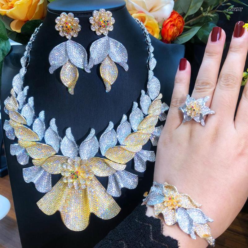 Necklace Earrings Set Missvikki Noble Luxury Gorgeous Big Flowers Jewelry Exquisite Bangle Ring High Quality, Picture shown
Necklace Earrings Set Missvikki Noble Luxury Gorgeous Big Flowers Jewelry Exquisite Bangle Ring High Quality, Picture shown